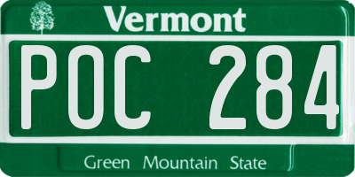 VT license plate POC284