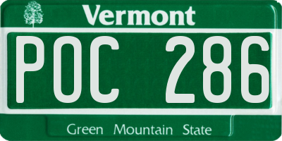 VT license plate POC286