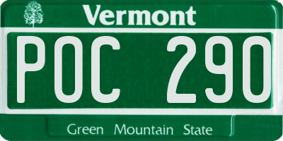 VT license plate POC290