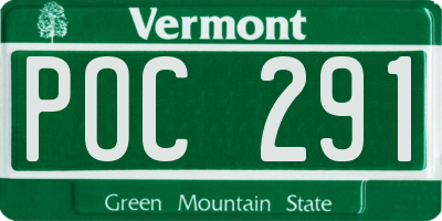 VT license plate POC291