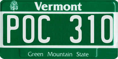 VT license plate POC310