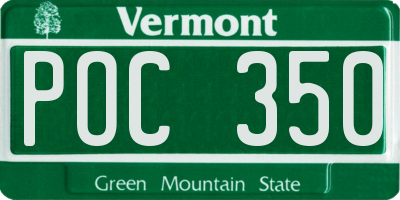 VT license plate POC350