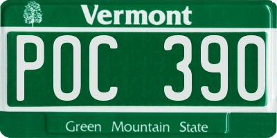 VT license plate POC390
