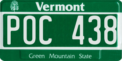 VT license plate POC438