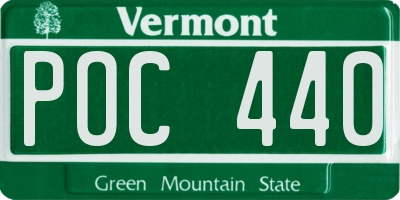 VT license plate POC440