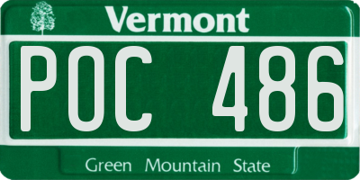 VT license plate POC486