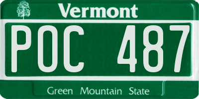 VT license plate POC487