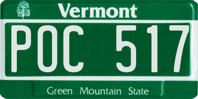 VT license plate POC517