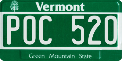 VT license plate POC520