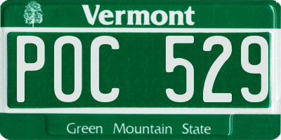 VT license plate POC529