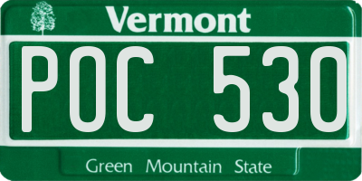 VT license plate POC530