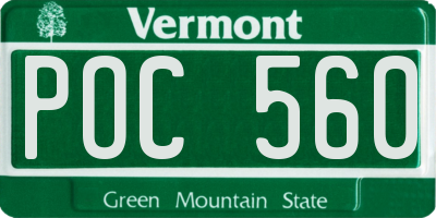 VT license plate POC560