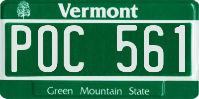 VT license plate POC561