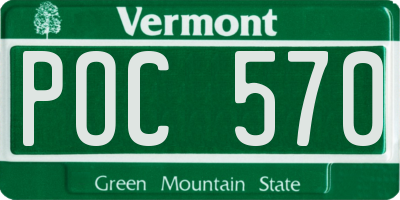 VT license plate POC570