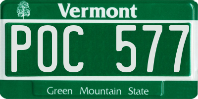 VT license plate POC577