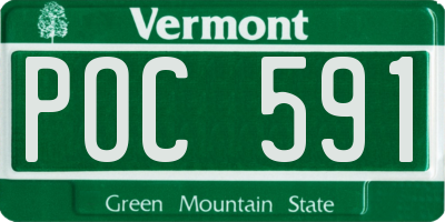 VT license plate POC591