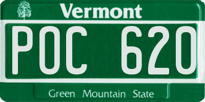 VT license plate POC620