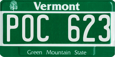 VT license plate POC623