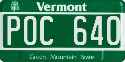 VT license plate POC640