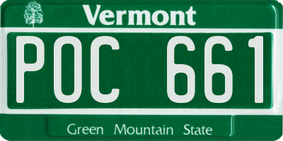 VT license plate POC661