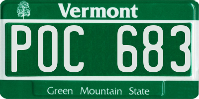 VT license plate POC683
