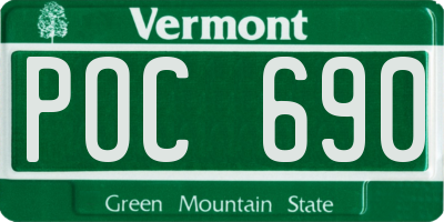 VT license plate POC690