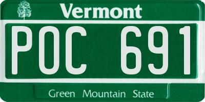 VT license plate POC691