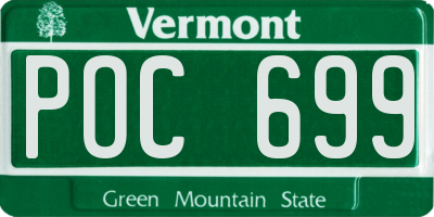 VT license plate POC699