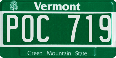 VT license plate POC719