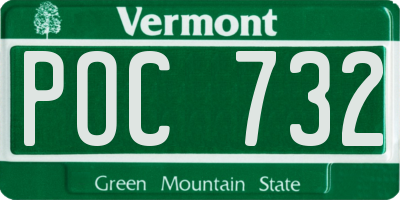 VT license plate POC732
