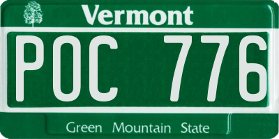 VT license plate POC776