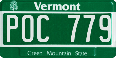 VT license plate POC779