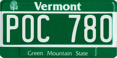 VT license plate POC780