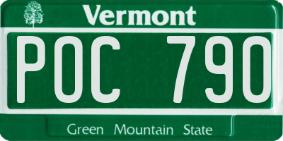 VT license plate POC790