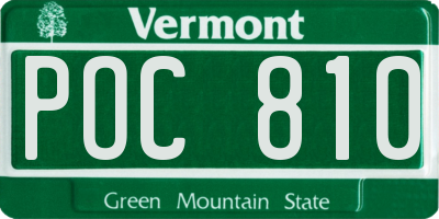 VT license plate POC810