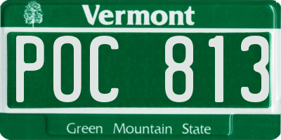 VT license plate POC813