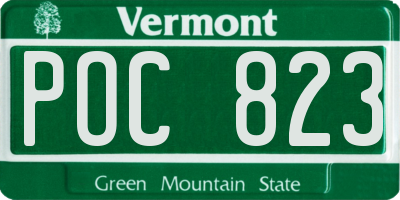 VT license plate POC823