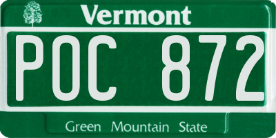 VT license plate POC872