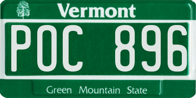 VT license plate POC896