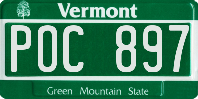 VT license plate POC897