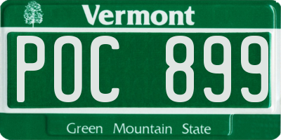 VT license plate POC899