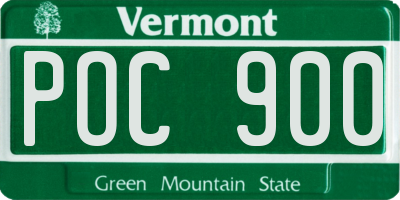 VT license plate POC900