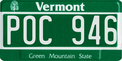 VT license plate POC946