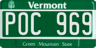 VT license plate POC969