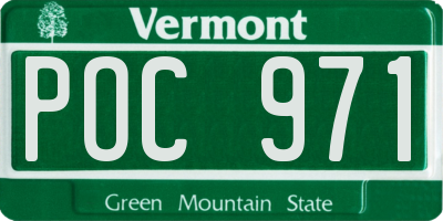 VT license plate POC971