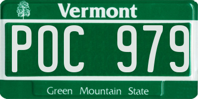 VT license plate POC979