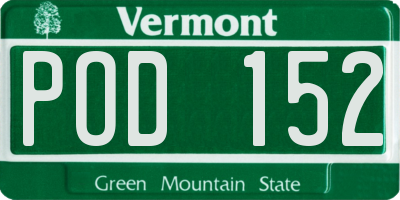 VT license plate POD152