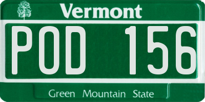 VT license plate POD156