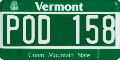 VT license plate POD158