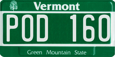 VT license plate POD160